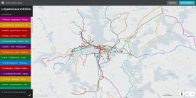 Linkkikuva: suunnitelma Tampereen seudun joukkoliikenteen linjastosta vuodelle 2021