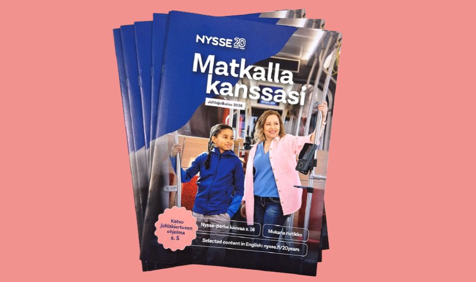 Matkalla kanssasi -juhlalehden kansikuva.