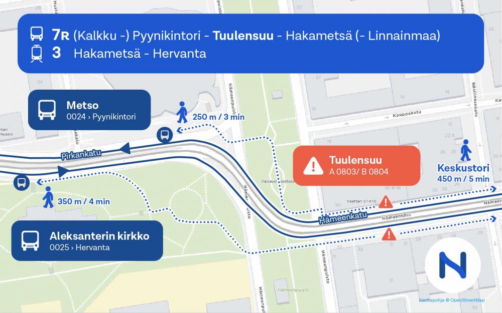 Bus line 7R - Nysse, Tampere regional transport