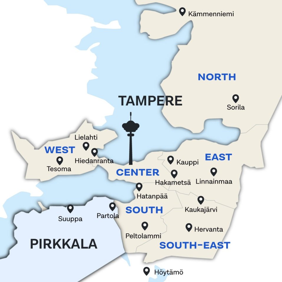 Pirkkala on map.