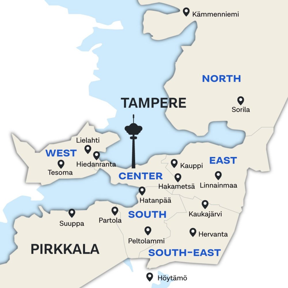Planning area on the map.