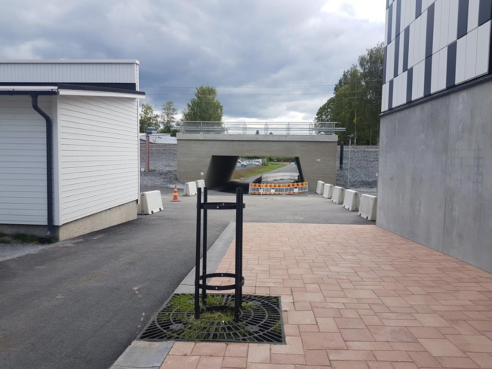 Tulevan Tesoman seisakkeen kohdalle kesällä 2020 rakennettu uusi Vanamon alikäytävä (Kuva: Antti Uotila)